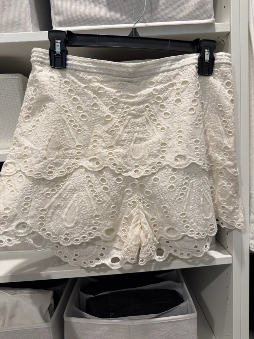NWT IRO Women's Ivory Eyelet Lace Shorts